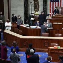 Die Abstimmung von 232-197 für ein Amtsenthebungsverfahren vom Präsident Donald Trump.