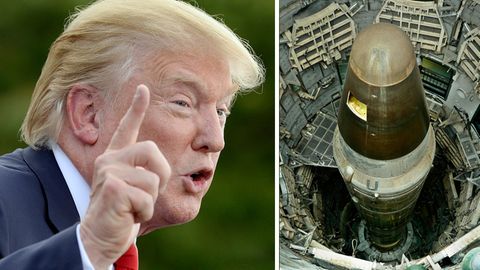 Donald Trump und eine Titan II-Nuklearrakete
