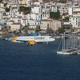 Die Ferienfluggesellschaft Condor - im Bild mit einer A320 - war im vergangenen Sommer die einzige deutsche Airline, die Kurs auf Skiathos genommen hat. Geflogen wurde ab Düsseldorf, Frankfurt, München und Stuttgart.