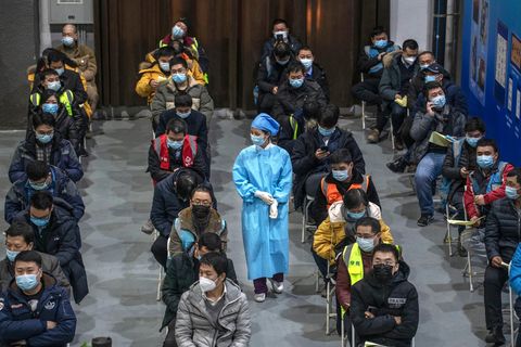 Impfschlange in Peking
