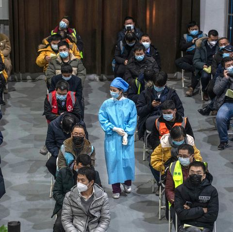 Impfschlange in Peking