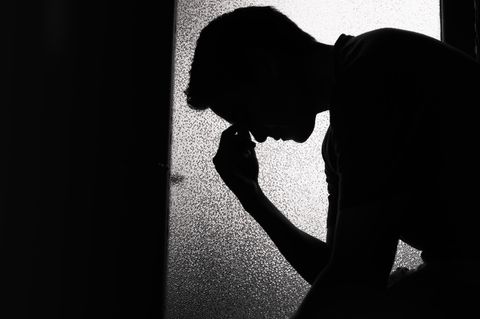 Mann im Schatten