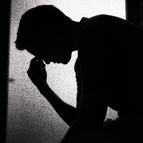 Mann im Schatten