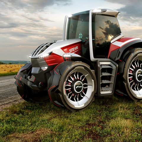 Der Traktor zeigt sich im "Big Foot"-Look