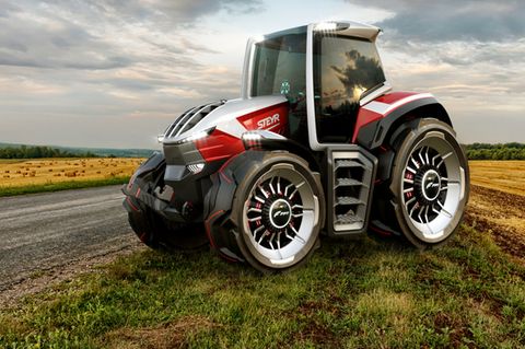 Der Traktor zeigt sich im "Big Foot"-Look