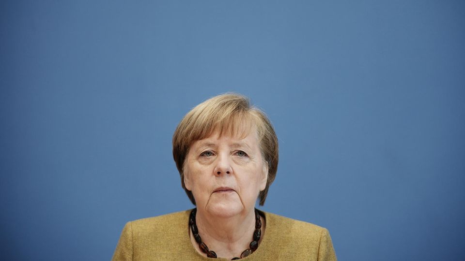 Angela Merkel bei der BPK