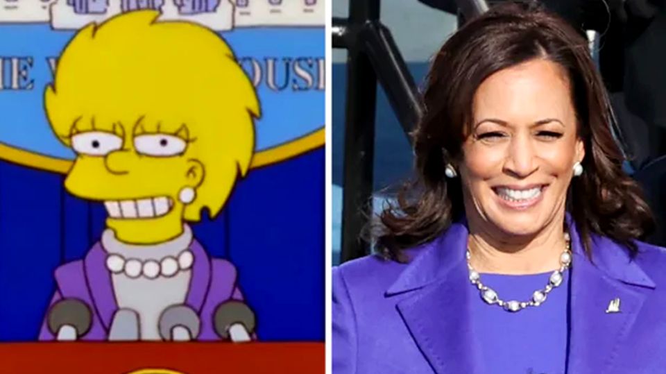 Lisa Simpson und US-Vizepräsidentin Kamala Harris