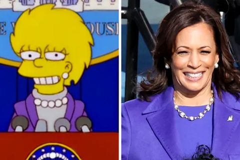 Lisa Simpson und US-Vizepräsidentin Kamala Harris