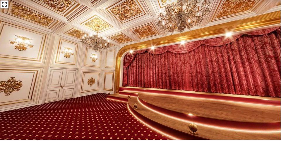 Die Theaterbühne in Putins Palast 