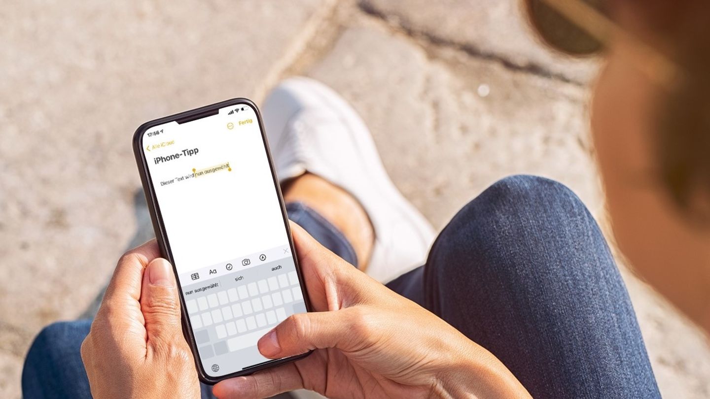 Über die Leertaste wird die Textauswahl beim iPhone einfacher