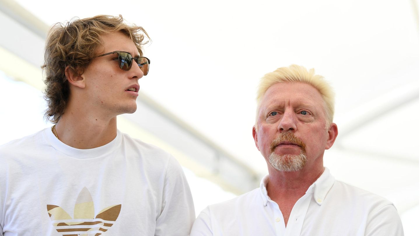 Alexander Zverev und Boris Becker 