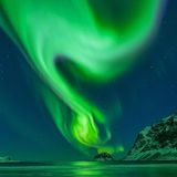 Die Polarlichter können innerhalb weniger Sekunden ihre Form und Farbe ändern