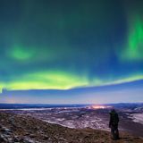 Bei Fort Greely in Alaska enstand diese Aufnahme des Polarlichtes