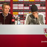 Kevin Großkreutz auf einer Pressekonferenz des VfB Stuttgart
