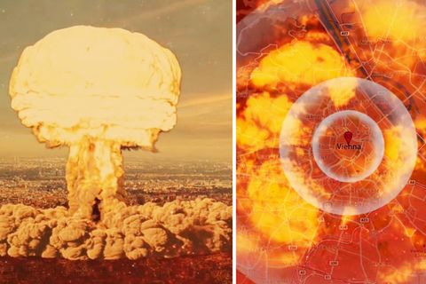 Video zeigt Atombombenexplosion in Wien