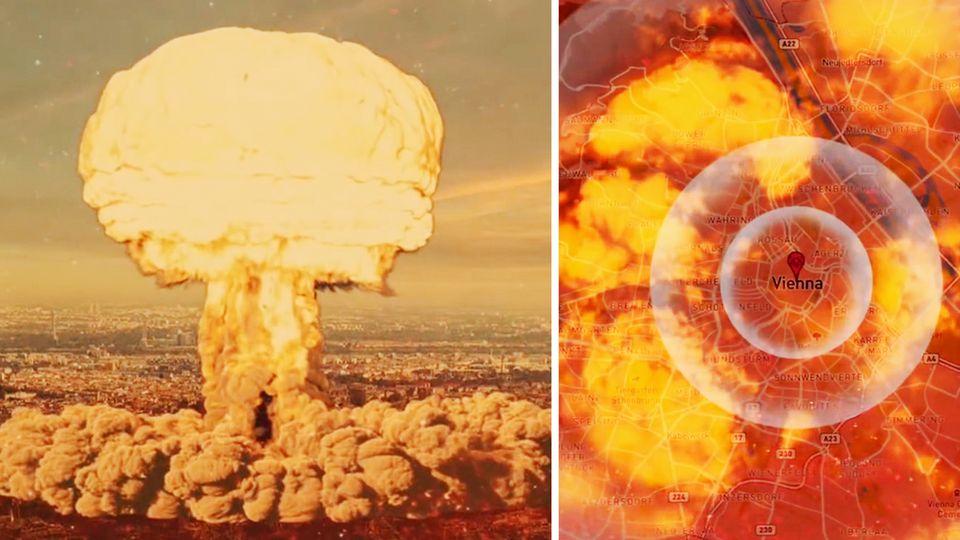 Video zeigt Atombombenexplosion in Wien