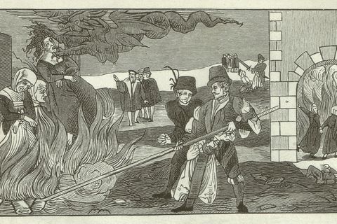 Hexenverbrennung in der Grafschaft Regenstein um 1550.