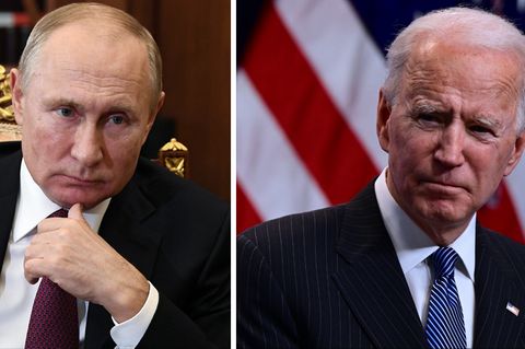 Russlands Präsident Wladimir Putin (l.) und US-Präsident Joe Biden