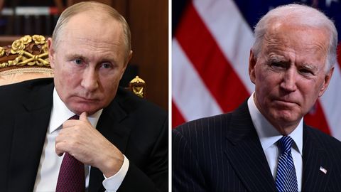 Russlands Präsident Wladimir Putin (l.) und US-Präsident Joe Biden