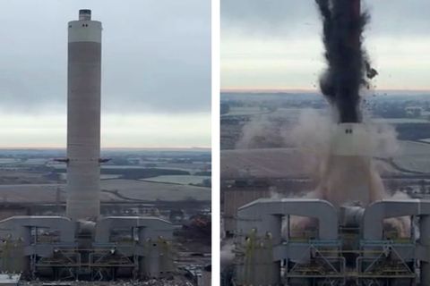 Explosion in England: 183 Meter Turm kollabiert