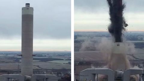 Explosion in England: 183 Meter Turm kollabiert