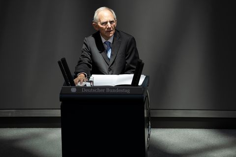 Wolfgang Schäuble während seiner Rede zum Auschwitz-Gedenken im Bundestag