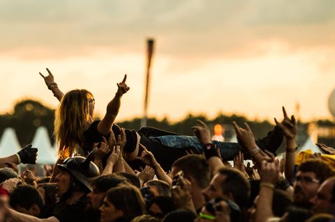 Festivalbesucher in Wacken im Jahr 2017