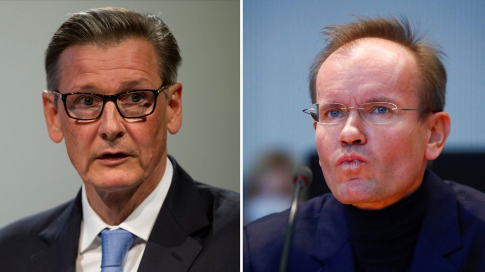 Alexander Schütz (l.), Mitglied des Aufsichtsrats bei der Deutschen Bank, und Ex-Wirecard-Chef Markus Braun