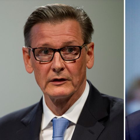 Alexander Schütz (l.), Mitglied des Aufsichtsrats bei der Deutschen Bank, und Ex-Wirecard-Chef Markus Braun