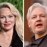 Pamela Anderson und Julian Assange