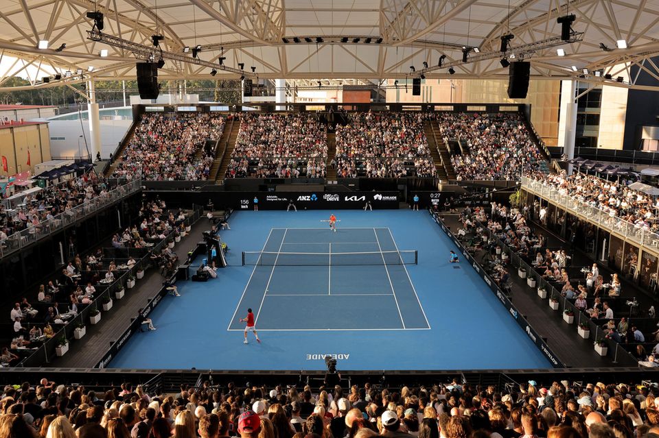 Volles Tennis-Stadion in Adelaide