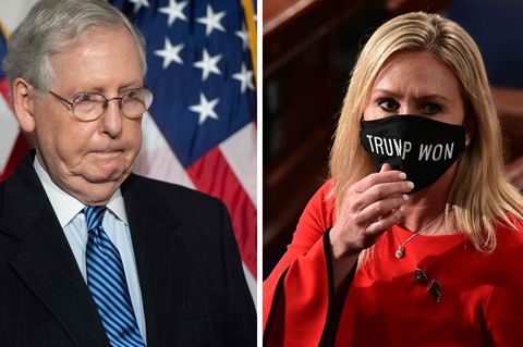 Der Anführer der Republikaner im US-Senat, Mitch McConnell, hat sich in scharfer Form von der Partei- und Parlamentskollegin Marjorie Taylor Greene distanziert