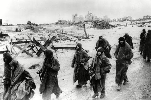 Die Reste der 6. Armee nach der Kapitulation in Stalingrad