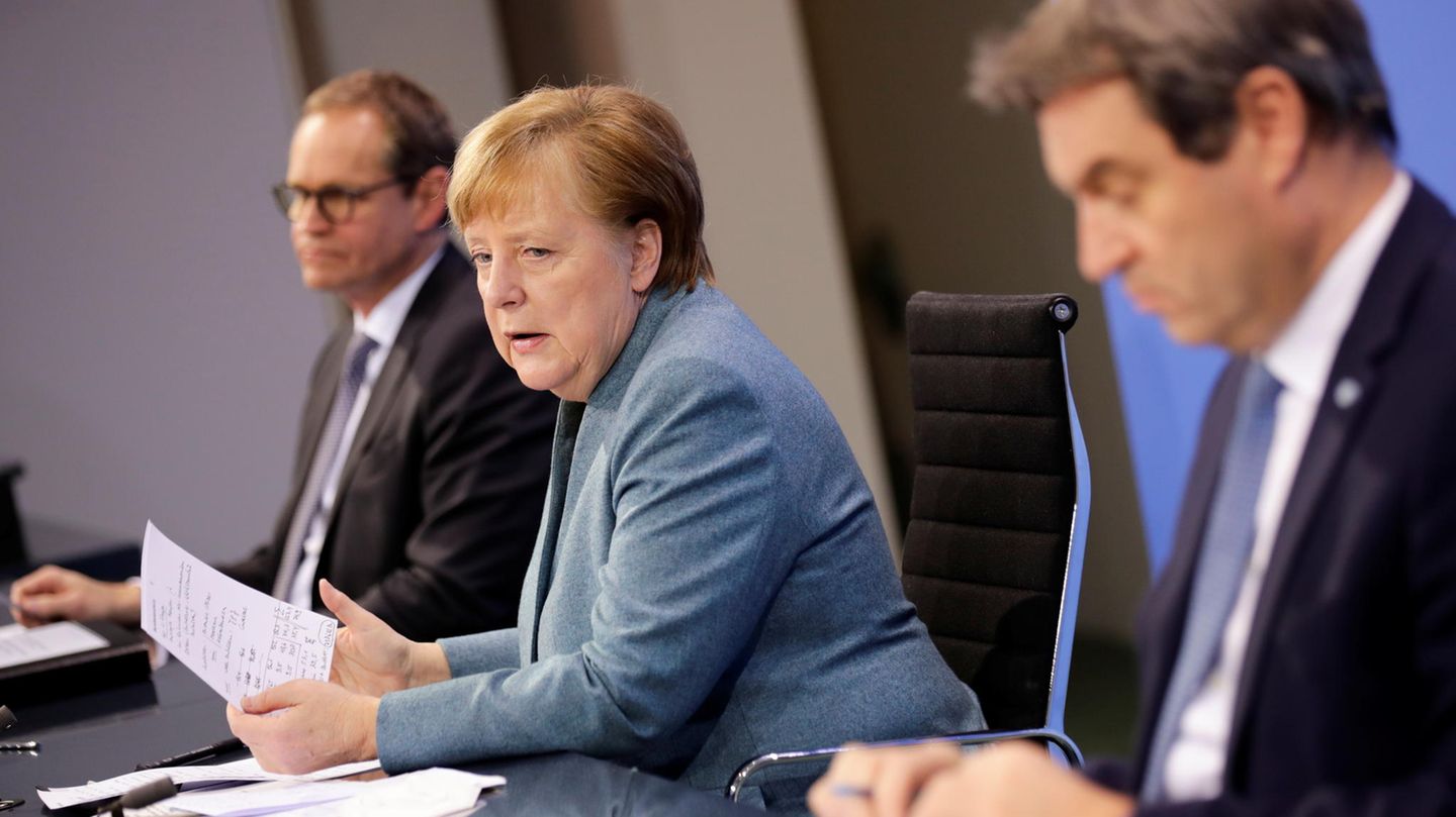 Statt Impfstoff-Gipfel zu inszenieren brauchen wir mehr kollektives Handeln Michael Müller, Angela Merkel und Markus Söder