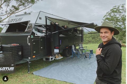 Neuer Lebensmittelpunkt: Im Luxus-Camper unterwegs: Zac Efron fühlt sich in Australien ganz zu Hause