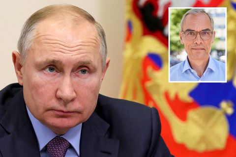 Russlands Präsident Wladimir Putin und stern-Kolumnist Frank Schmiechen