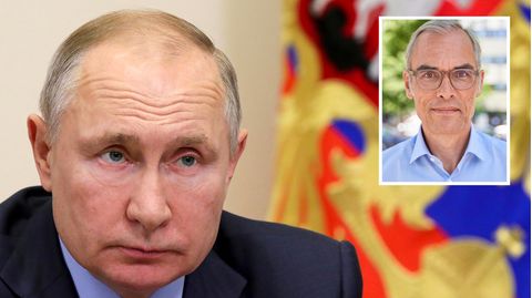 Russlands Präsident Wladimir Putin und stern-Kolumnist Frank Schmiechen