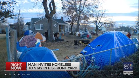 Privates Obdachlosencamp in Salt Lake City