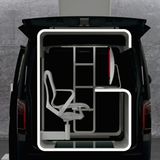 Hier kann man den Einschub gut erkennen. Praktische Details wie Stützen fehlen bei dem Konzept.