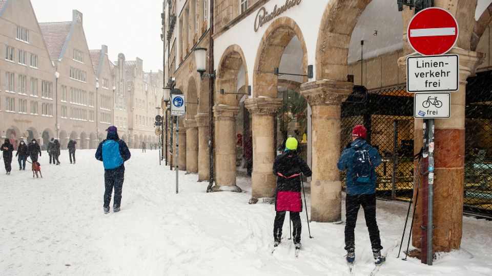 Viel Schnee zum Wochenstart in Münster