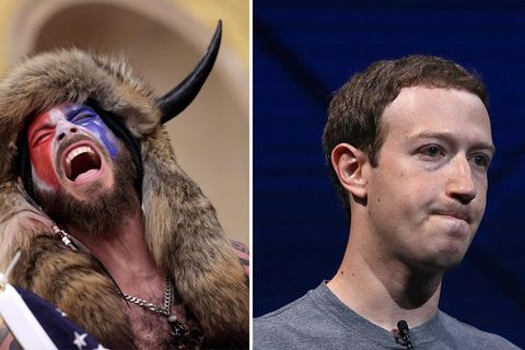 Die Qanon-Verschwörer und andere gewaltbereite Trump-Anhänger scharten sich auch bei Facebook