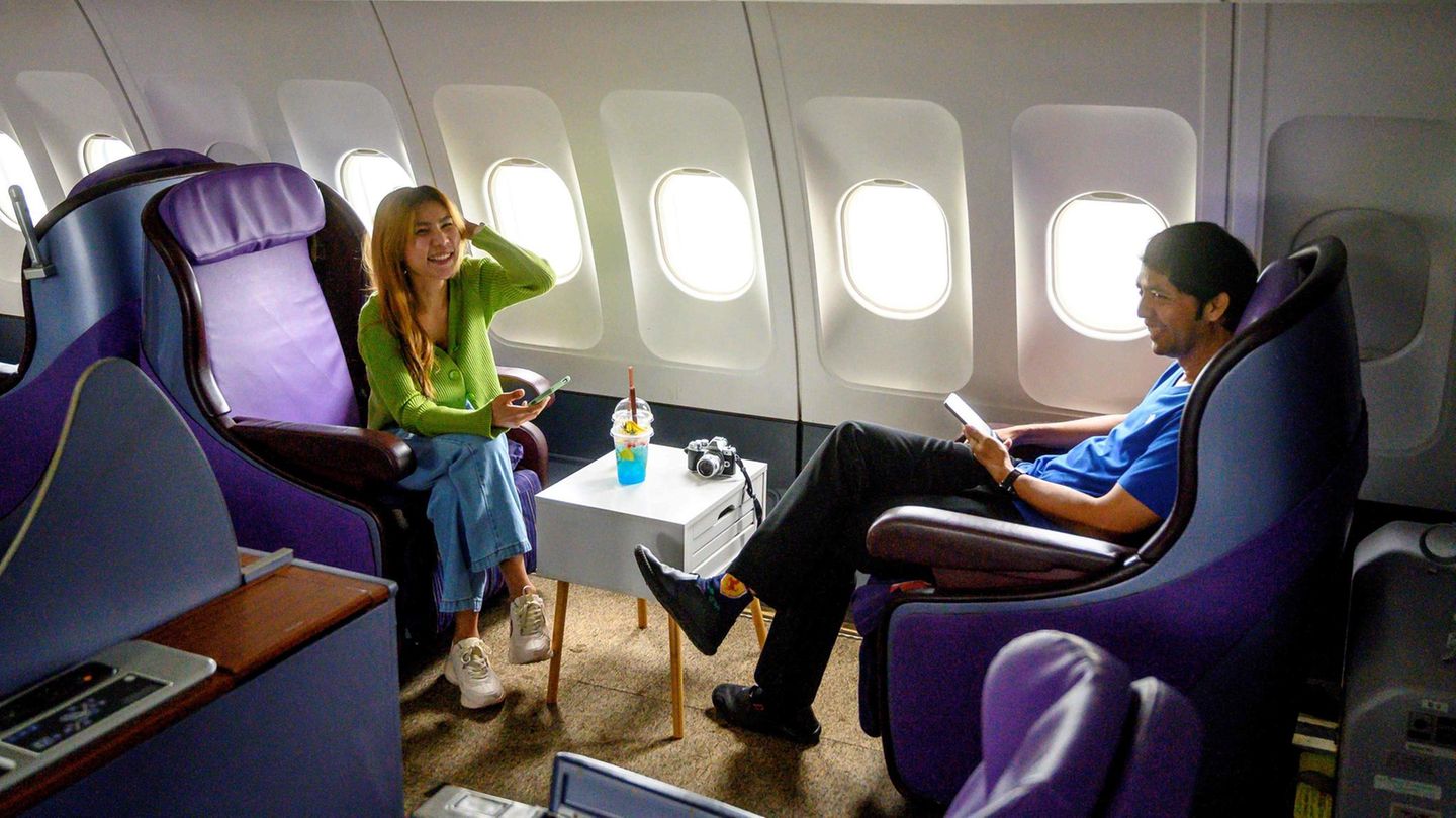 Wenn man so bequem auch in Wirklichkeit fliegen könnte, nicht nur auf Flughöhe Null.