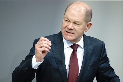Bundesfinanzminister Olaf Scholz (SPD​​​​​​) im Bundestag