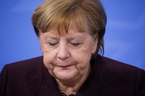 Angela Merkel während der Lockdown-Verkündigung