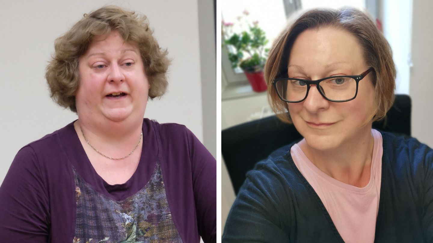 Das Bild links stammt aus dem Jahr 2016, damals quälten Annette Schäfer Übergewicht und Bluthochdruck. Das rechte Bild ist aktuelleren Datums. 
