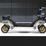 Unter dem Aufbau steckt eine modulare Plattform im Skatboard-Design.