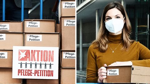 Für eine "Pflege in Würde": stern bringt 250.000 Unterschriften zum Deutschen Bundestag
