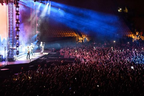 Die Band Six60 bei ihrem Auftritt in Wellington