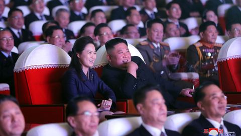Ri Sol-ju und Kim Jong-un
