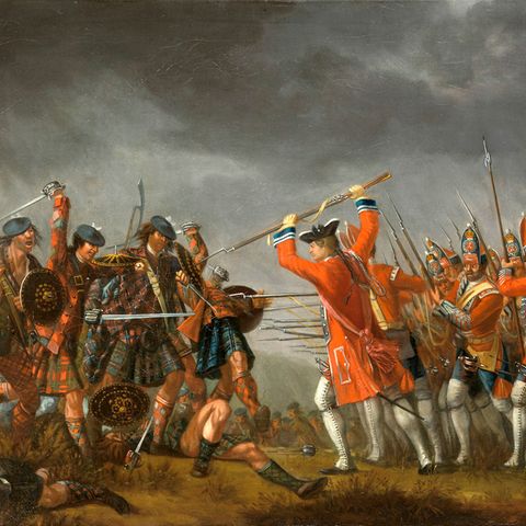 Nach der Schlacht von Culloden vernichteten die Engländer planmäßig eine ganze Kultur ("The Battle of Culloden, David Morier, 1746).